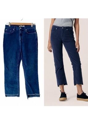 The Cords & Co Stella Designer Mid Indigo Corduroy Straight Leg 26